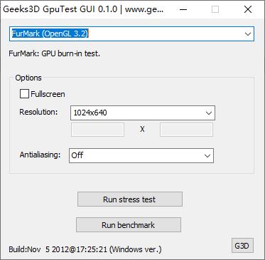 Geek3d GpuTest GUI下载,显卡测试,GPU测试,GPU性能